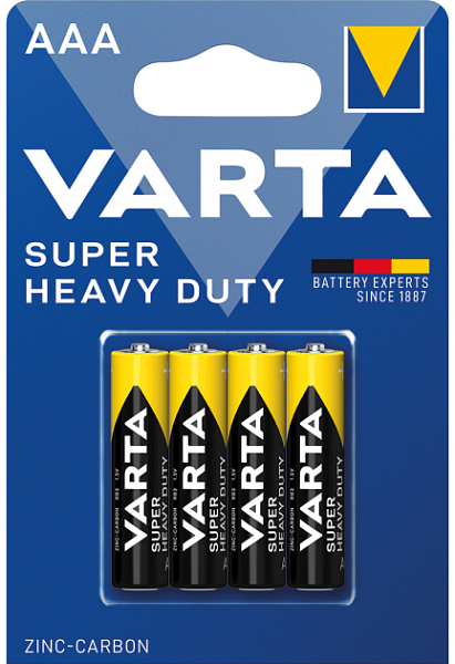 Baterie zinkouhlíková Varta Super Heavy Duty AAA, R03 4 ks